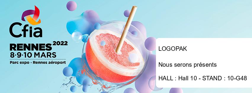 Annonce de participation de Logopak au salon agroalimentaire CFIA 2022 - visitez stand Logopak