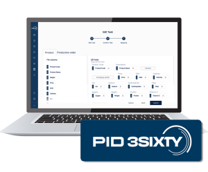 Écran PC avec l'interface du logiciel PID 3SIXTY