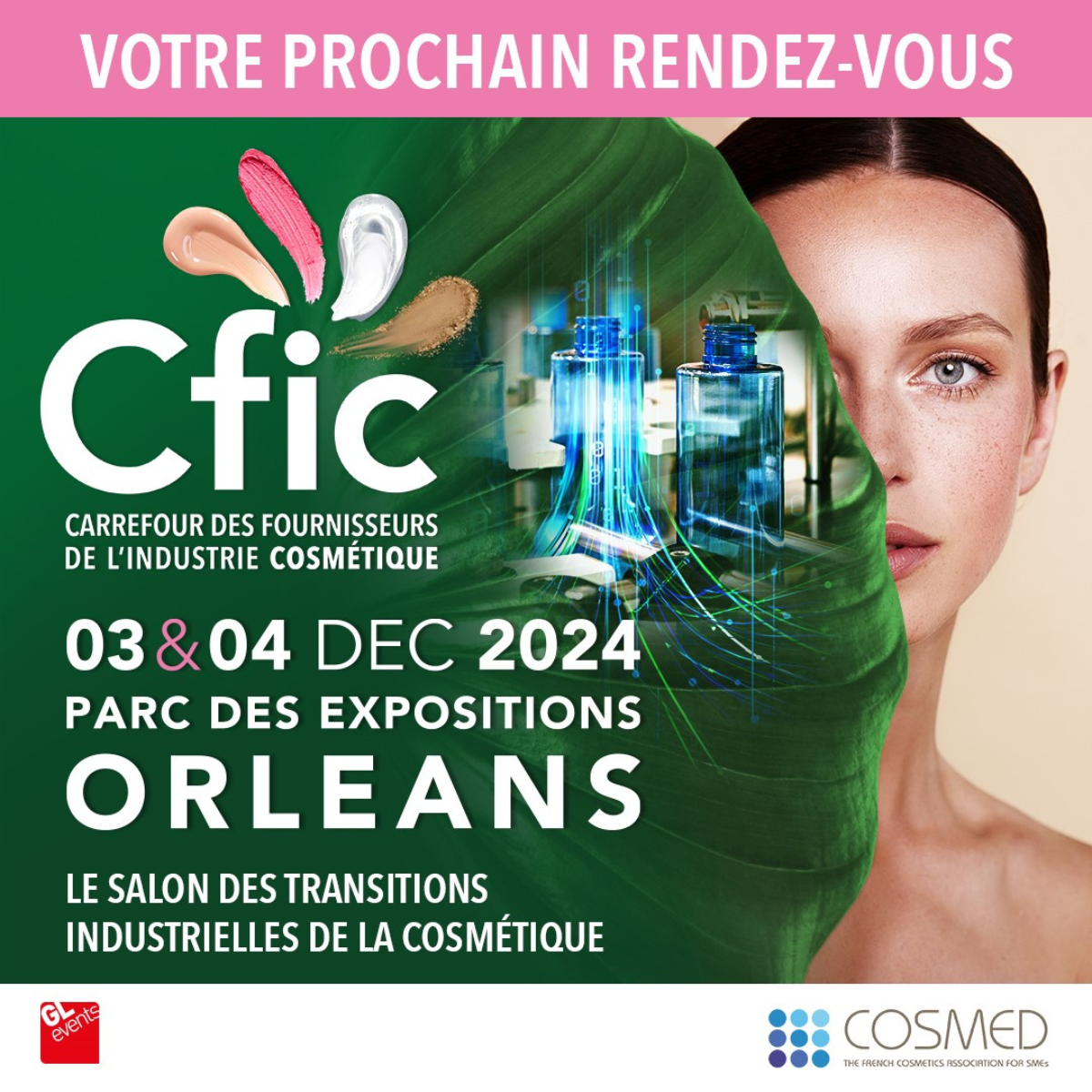 Annonce de participation de Logopak au salon cosmétique CFIC Orléans 2024